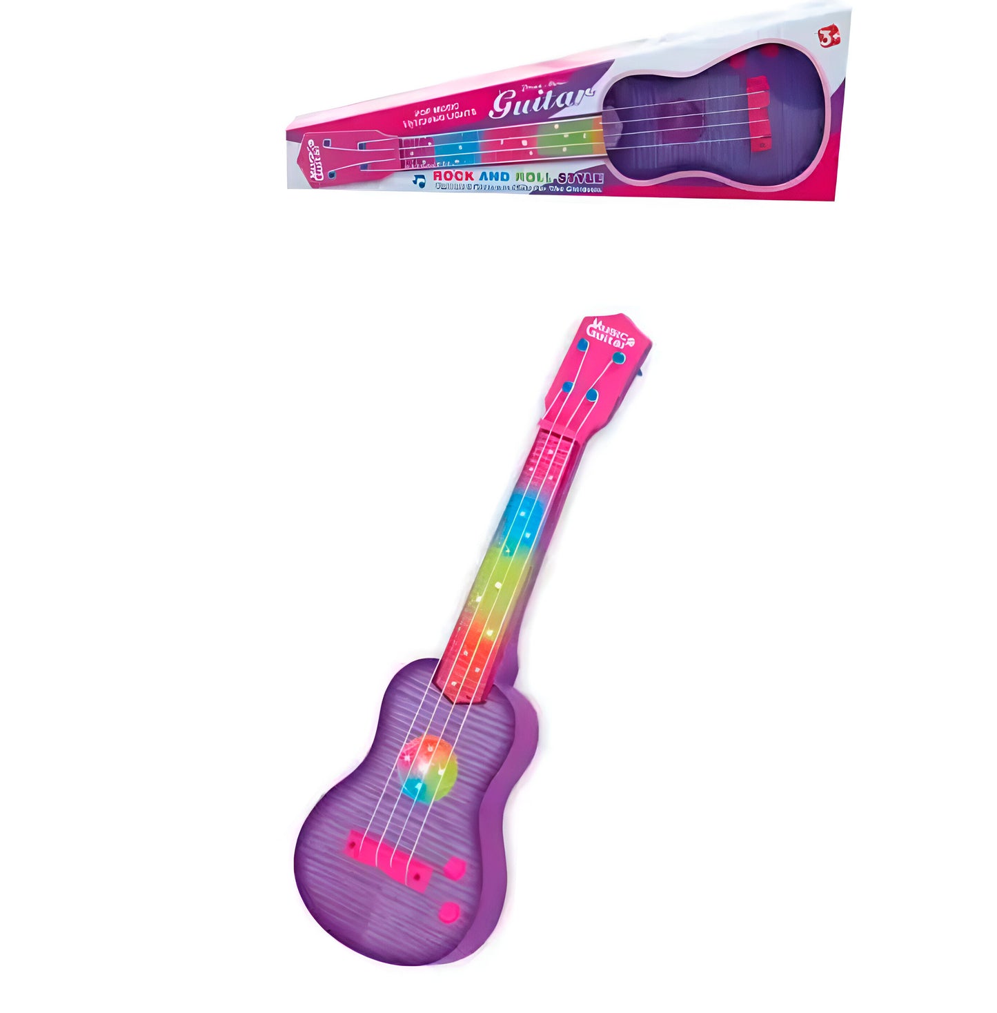 Guitarra Para Niña Juguete Luces + Sonido Regalo + Baterias