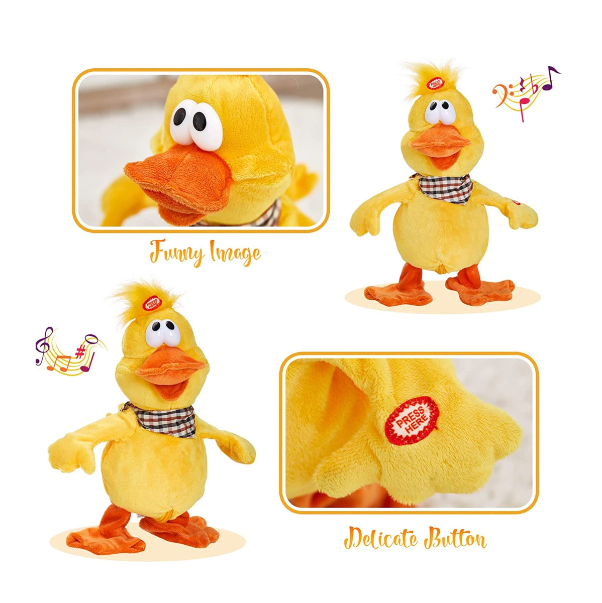 Peluche Juguete Musical Interactivo Emite Sonidos Y Balanceo