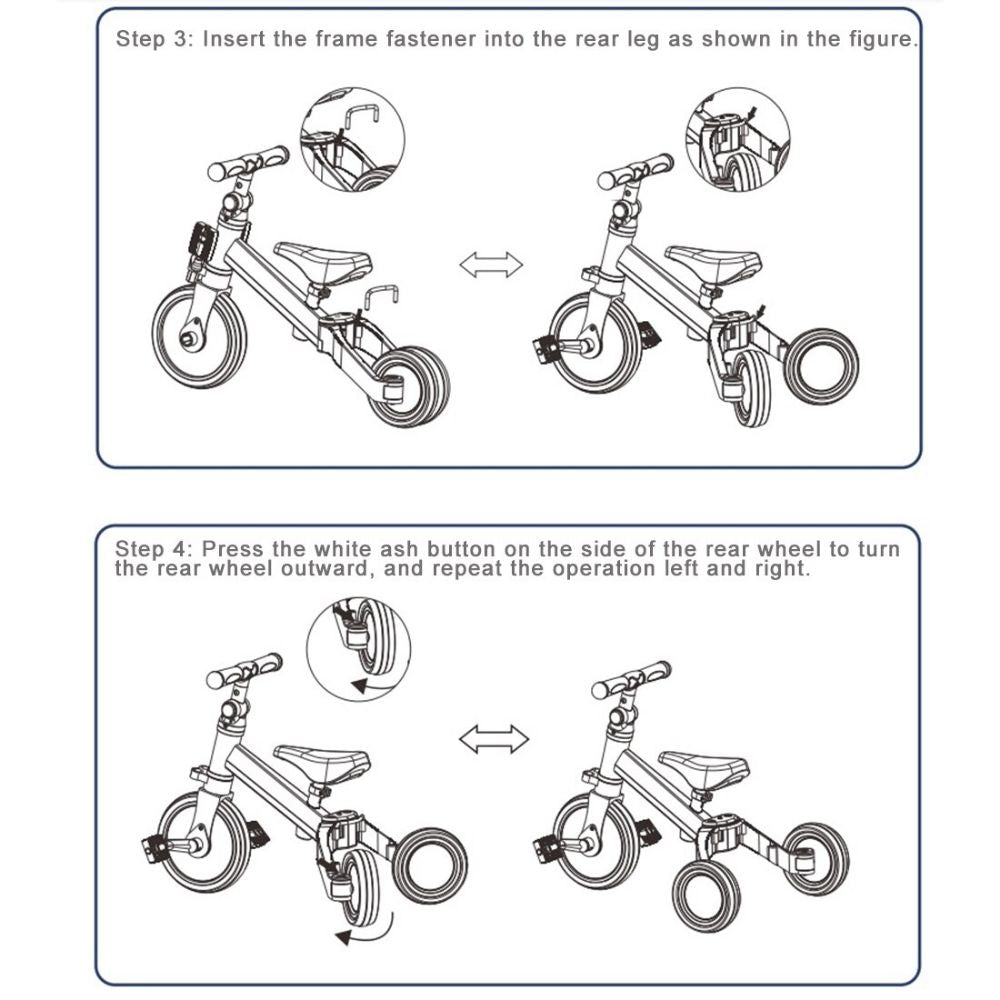 Triciclo Convertible 3 En 1 Niños Y Niñas